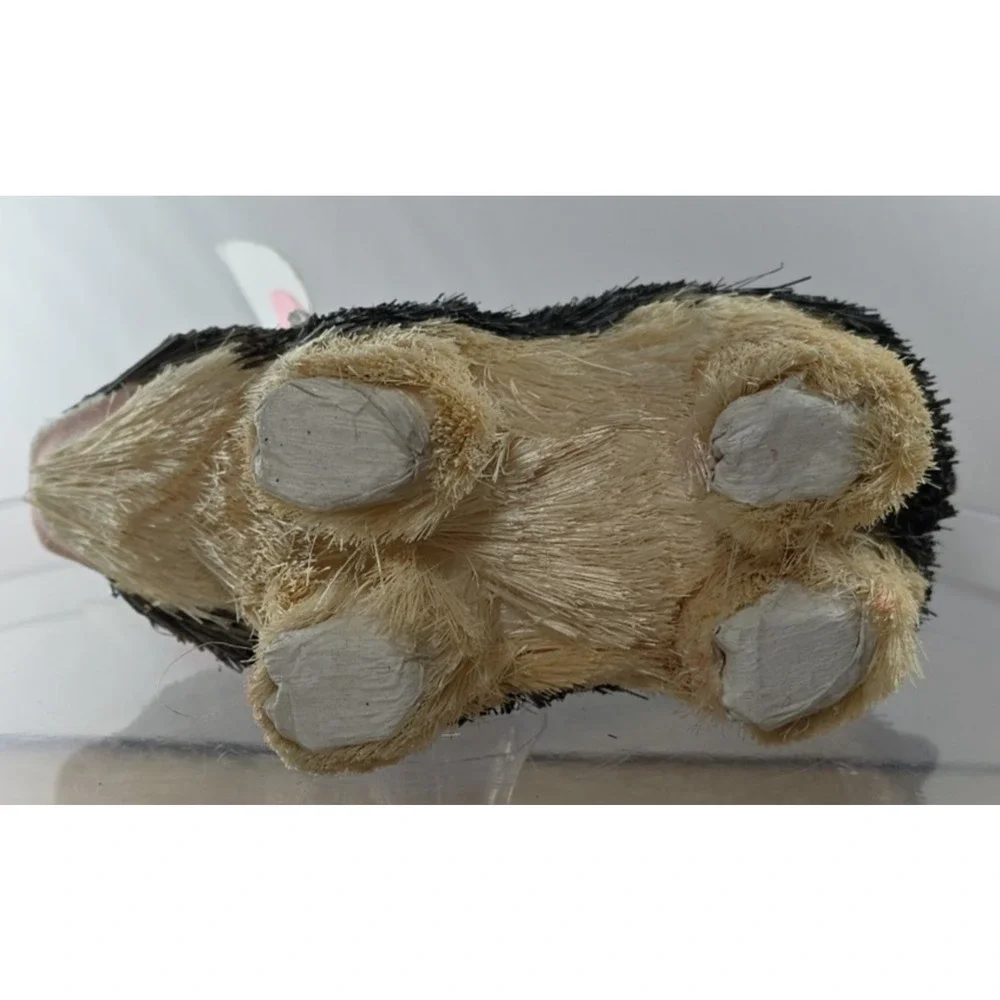 Easter Brown White Wood Bristle Pig with Rabbit Bunny‎ Ears 5 x 7 x 3